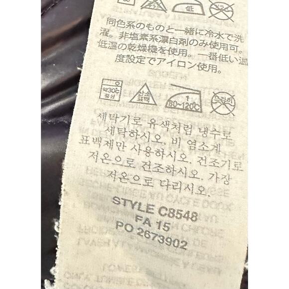 J. Crew Shiny Downtown Quilted Field Puffer Jacket Navy Blue C8548 Size S - Picture 16 of 16